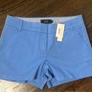 Powder Blue J Crew NWT SZ 6 chino shorts with front and back pockets